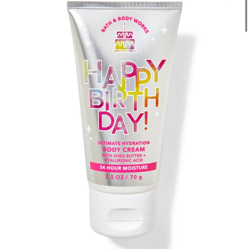 *NEW* Bath & Body Works Happy Birthday Body Cream & Hand Cream . 2.5 Oz & 1 Oz - Picture 2 of 10